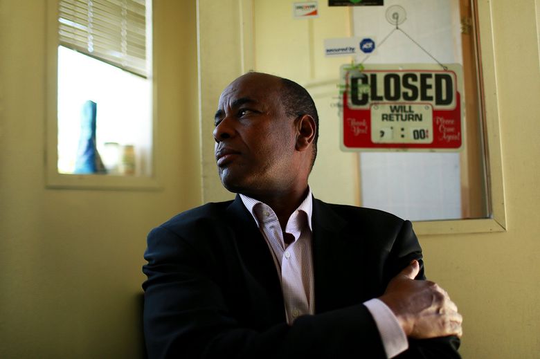 Abdulhakim Hashi, a Somali money-transfer agent in SeaTac,estimates he sends $22 million a year from U.S. clients to relatives in Somalia and in Kenya and Ethiopia refugee camps. (ERIKA SCHULTZ/THE SEATTLE TIMES )