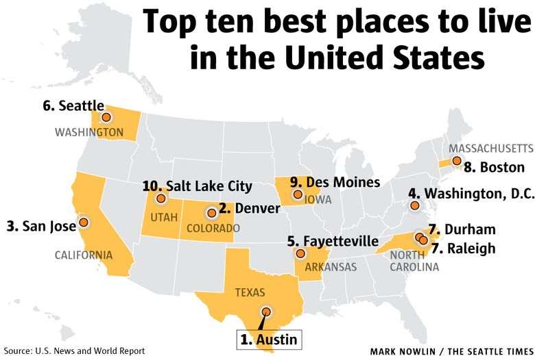 Seattle No. 6 in new ranking of best places to live in U.S. The