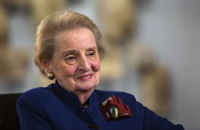 Madeleine Albright talks about her pins of power, on display at BAM ...