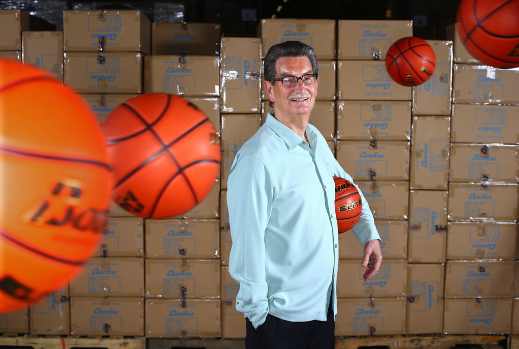 Michael Schindler, CEO of Baden Sports, at the companys Renton headquarters where making womens basketballs was once a huge part of the business.  (John Lok / The Seattle Times)