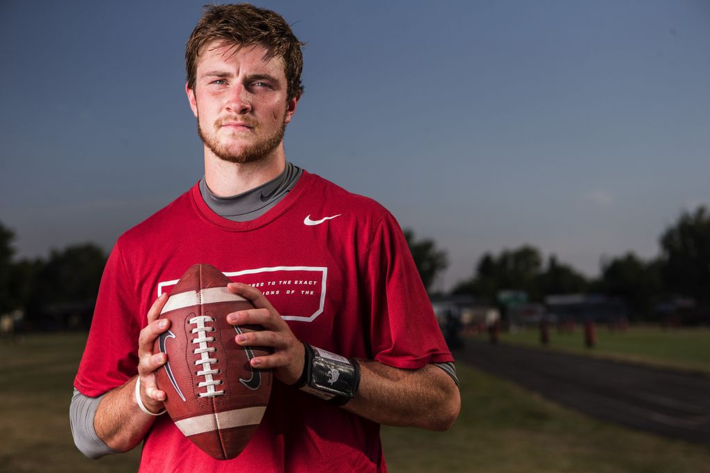 Luke Falk won the starting quarterback job going into the 2015 season and never relinquished it. (Dean Rutz/The Seattle Times)
