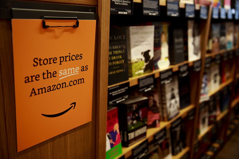 Amazon Books, the company’s first brick-and-mortar store. (Erika Schultz/The Seattle Times)