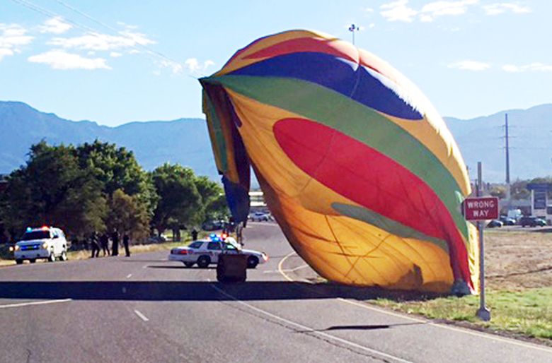 Hot Air Balloon Hits Power Lines At Albuquerque 