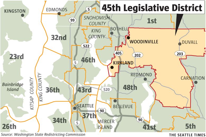 Washington state legislative district map