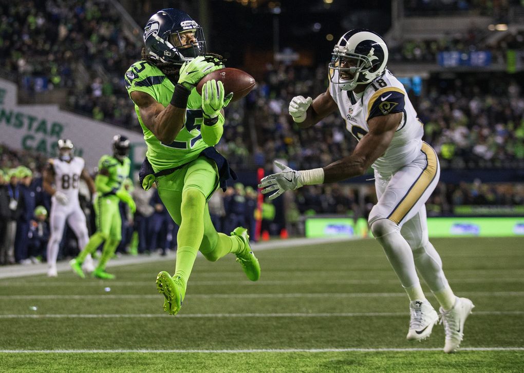 Image result for seattle seahawks thursday night green endzone