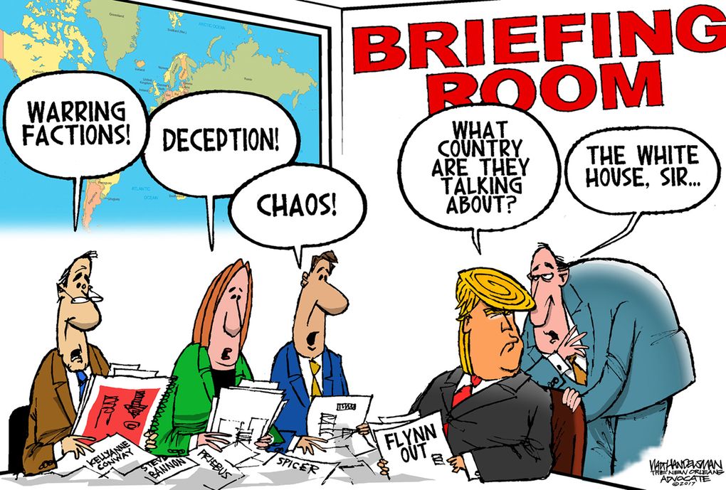 Image result for cartoons of trump's chaos