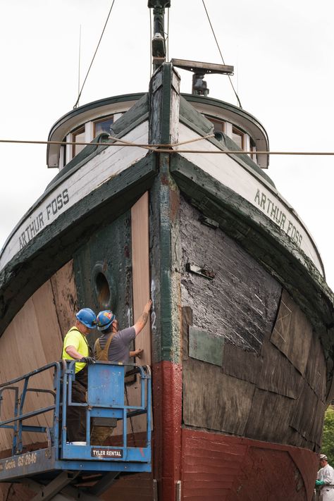 Historic tugboat dry-docked in Seattle to prepare for full hull restoration
