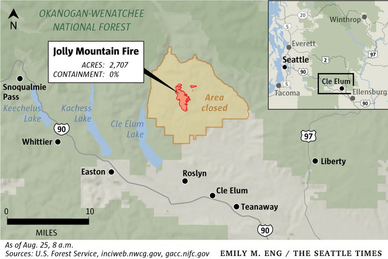 Jolly Mountain Fire Closes Cle Elum Area Roads Campsites The