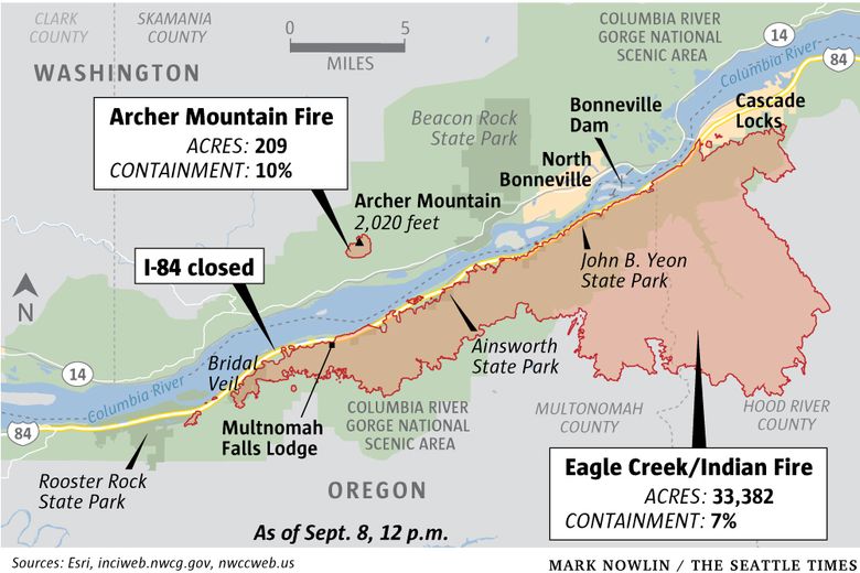 Crews Making Headway On Columbia Gorge Wildfires The Seattle Times