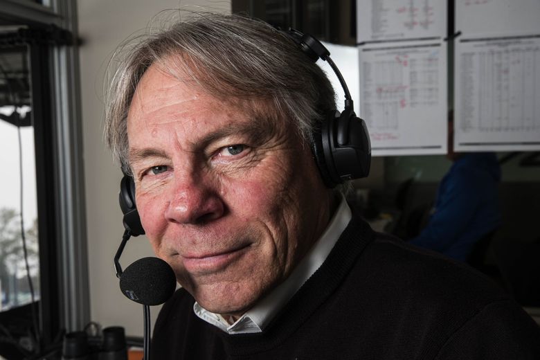 Broadcaster Bob Rondeau will retire from the booth at the end of this Husky football season. Photographed at Husky Stadium Saturday, October 28, 2017. (Dean Rutz / The Seattle Times)
