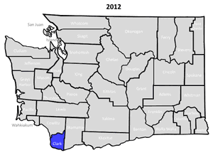 ブラウン-マーミング-スティンク-バグは、ワシントン郡の一つから21郡に生息していた。 (Courtesy,WSU Tree Fruit Research Extension)