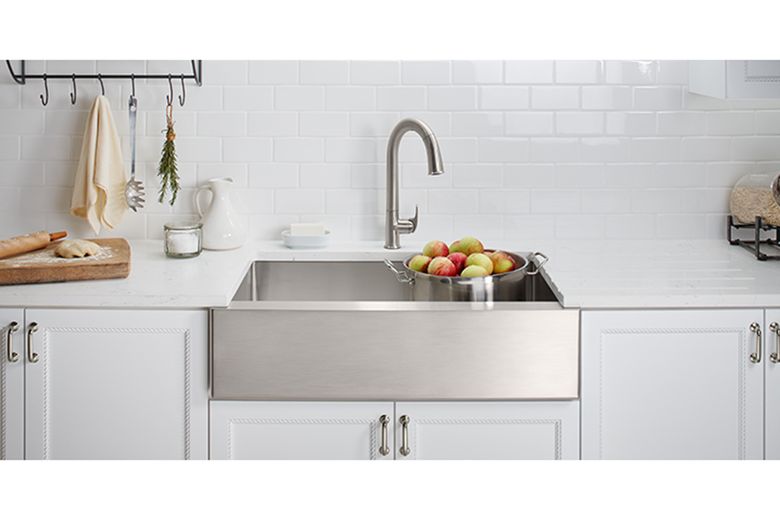 Stainless Steel Farmhouse Sink Is A Classic Pick For A