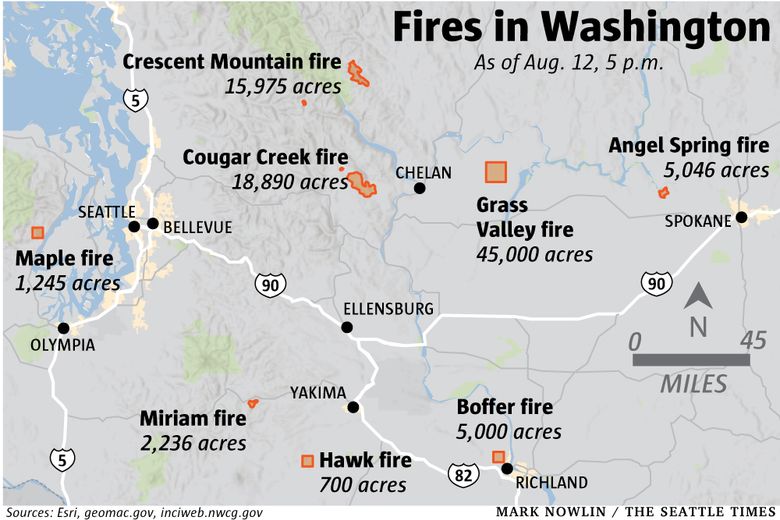 Weekend Lightning Wind Spread Wildfires Across Washington State