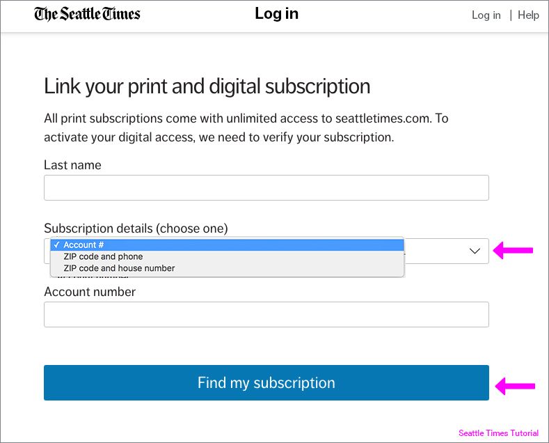 Link your print and digital subscription page