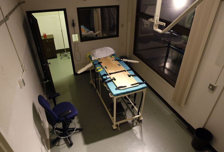 A file photo showing the execution chamber at the Washington State Penitentiary in Walla Walla. — Photograph: Ted S. Warren/Associated Press.