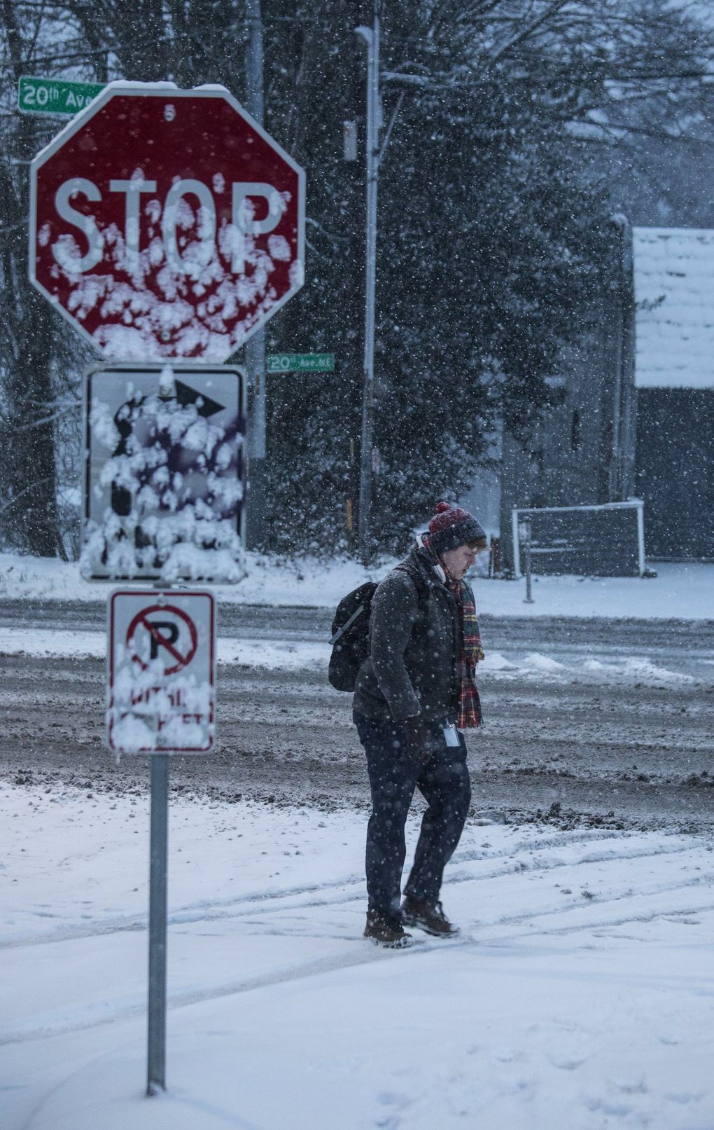First Seattle snow of the year cancels schools and flights; commuters ...