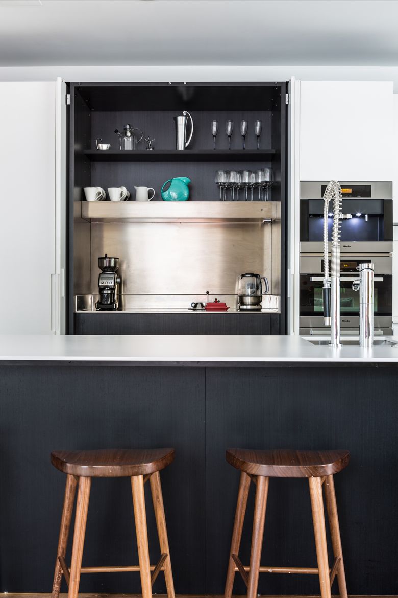 coffee station stations counter kitchen modern bar kitchens office wood weizter ordered worth space well minimalist dark