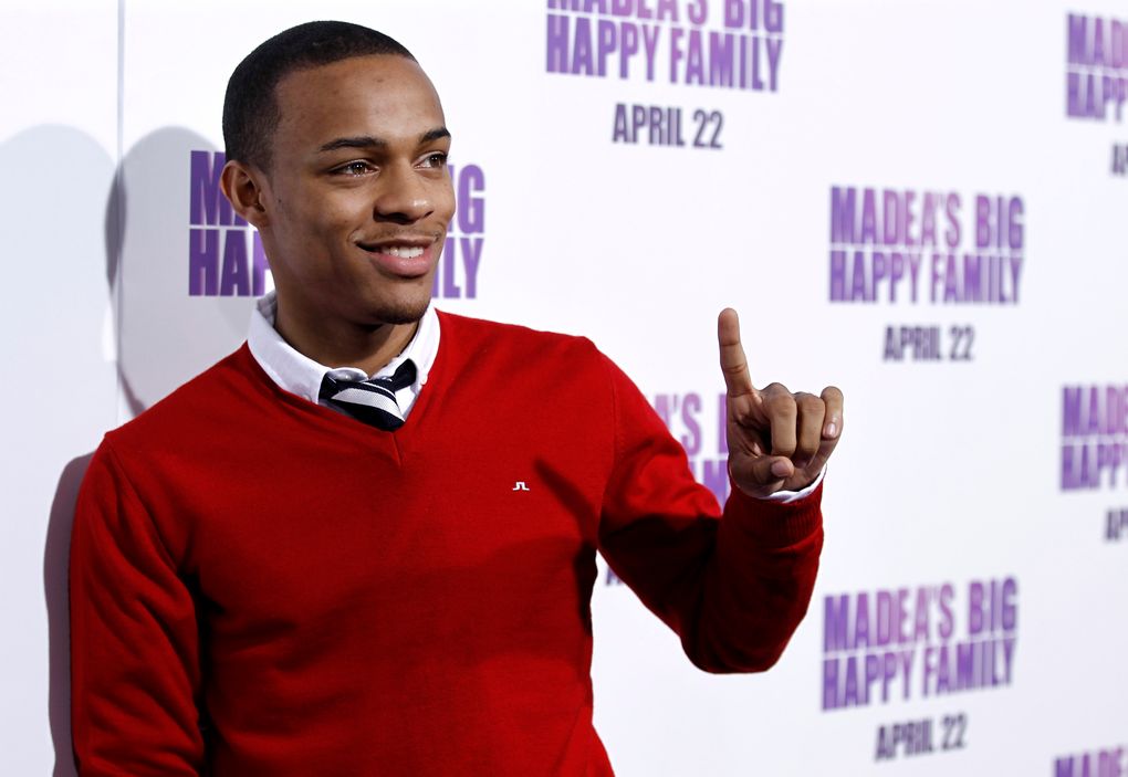 FILE – In this April 19, 2011 file photo, Shad Moss, also known as Bow Wow, arrives at the premiere of “Madea’s Big Happy Family” in Los Angeles.  (AP Photo/Matt Sayles, File)