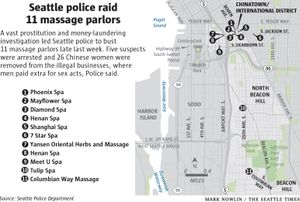 Seattle police set up massage parlor in sex-sting operation, arrest 204 men