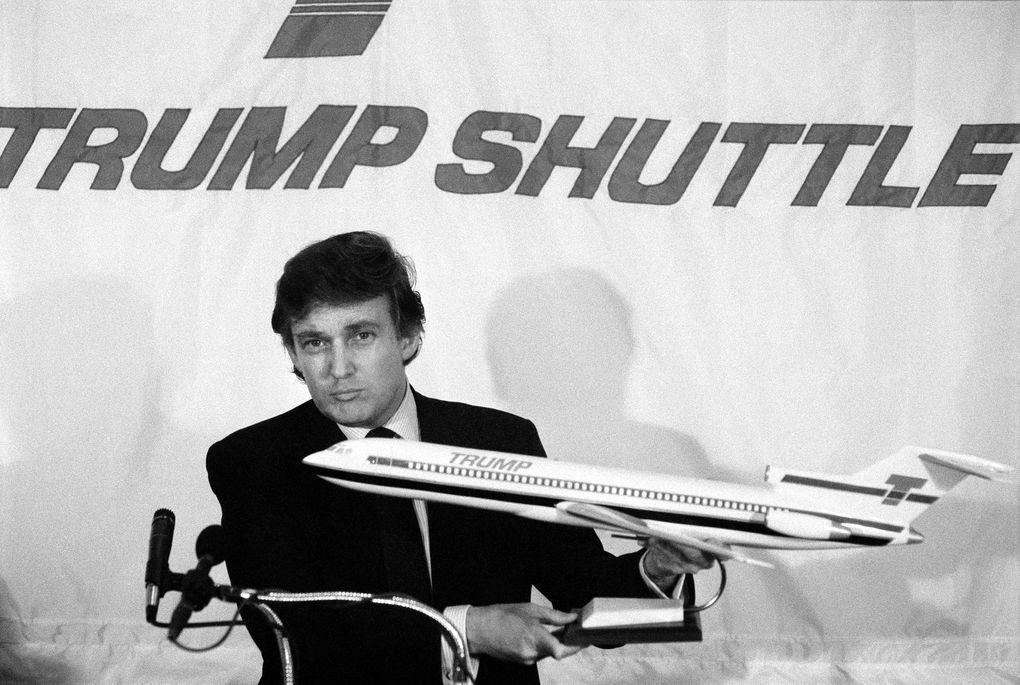 Donald Trump spent $365 million in 1989 to buy a shuttle operation from Eastern Airlines. It never turned a profit. (Don Hogan Charles/The New York Times)
