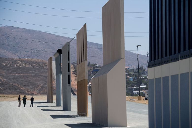 Trump Wants His Border Barrier To Be Painted Black With Spikes He Has Other Ideas Too The Seattle Times