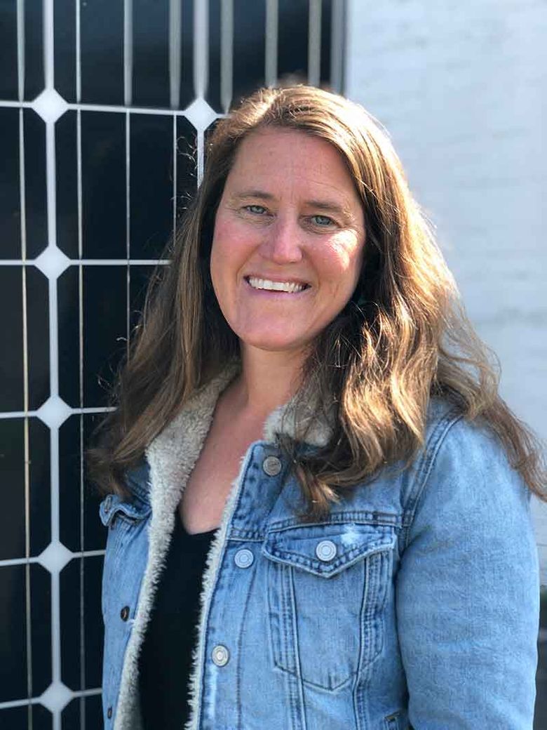 Jennifer Brandon works in the solar industry in Seattle and also helped design the Northwest Solar Rover, a mobile source of solar power for all sorts of events. (Michelle Archer / Explore)