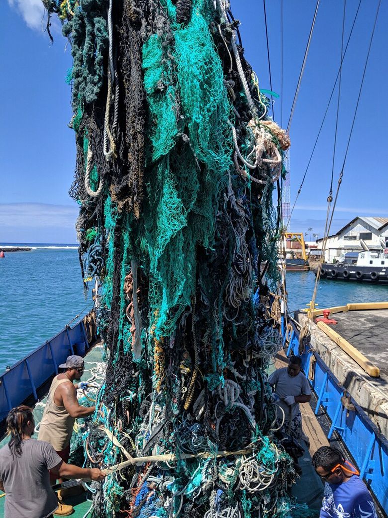 40 tons of fishing nets retrieved in pacific ocean cleanup