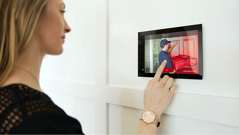 Control4’s Intercom Anywhere system allows you to speak to delivery people and unlock doors from your phone.