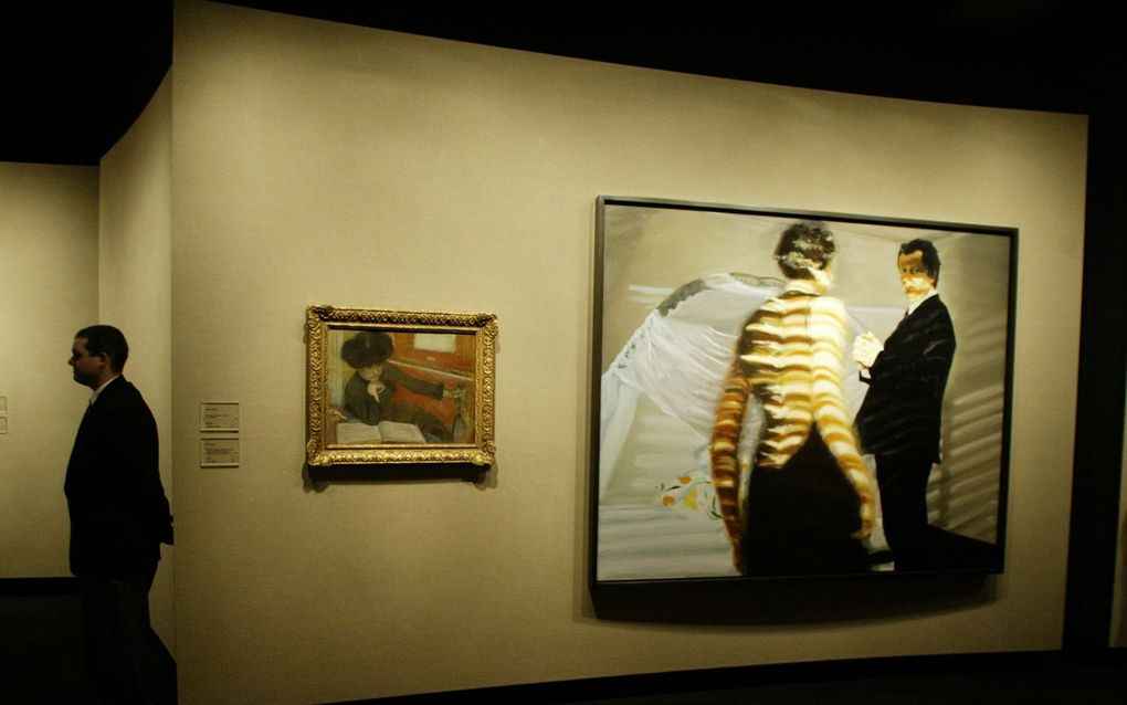There was more to Paul Allen than tech and science. He was also a well-regarded art collector. The public got a rare glimpse of some of what he owned in a show at MoPOP in 2006. The smaller painting is Edgar Degas’ “Woman Seated in Front of a Piano,” and the other is Eric Fischl’s “Krefeld Project, Bedroom #6.” (Alan Berner / The Seattle Times)