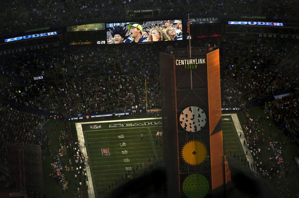 A view of CenturyLink Field, home of the Seattle Seahawks, owned by Paul Allen. Allen formed First & Goal to develop and run the stadium and was closely involved with its construction and design. (Erika Schultz / The Seattle Times)