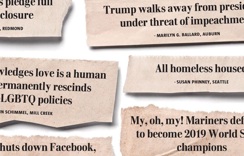 Try my job — write the headlines you would like to see in 2020 - Seattle Times