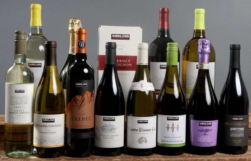 Costco’s private-label wines are your best bet for bubbly on a budget. Our taste-testers (food critic Tan Vinh and Level Two sommelier Owen Bargreen) tell you which to skip — and which to buy in bulk. (Greg Gilbert / The Seattle Times)