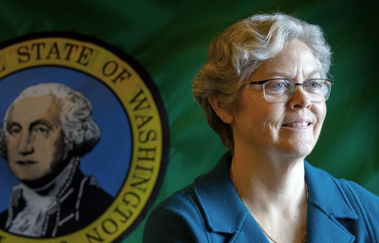 Laurie Jinkins, who takes over as state House speaker on Monday, Jan. 13, is the first new speaker Washington has had in two decades and is the first female and first openly gay speaker in Washington history. (Ellen M. Banner / The Seattle Times)