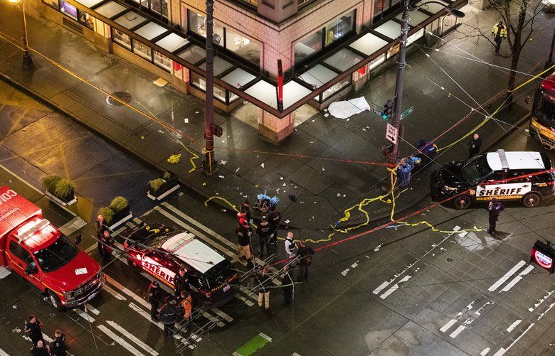 1 dead and 7 injured, including 9-year-old boy, in mass shooting on downtown Seattle sidewalk