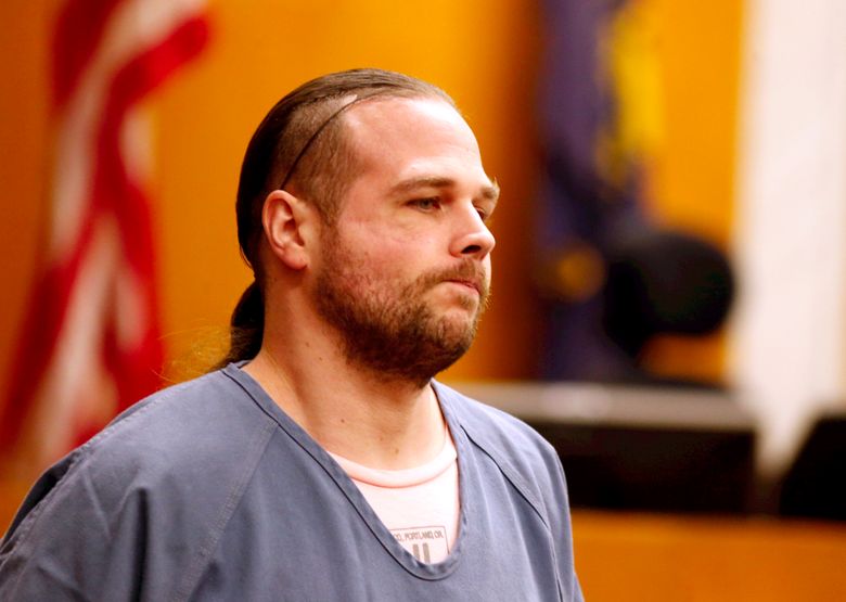 Jeremy Christian was found guilty last week of 12 crimes, including first-degree murder, attempted first-degree murder and hate crimes against two teenage girls, one who was wearing a hijab. (Beth Nakamura / The Oregonian)