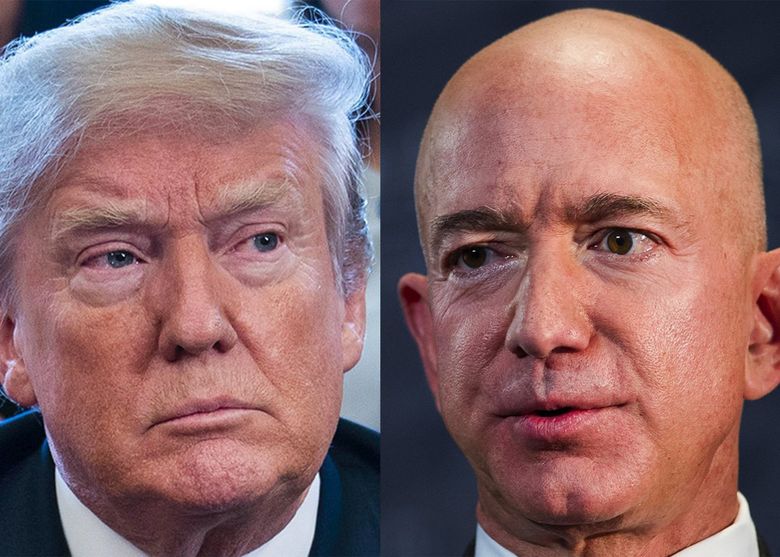 Mashup of Donald Trump and Jeff Bezos.