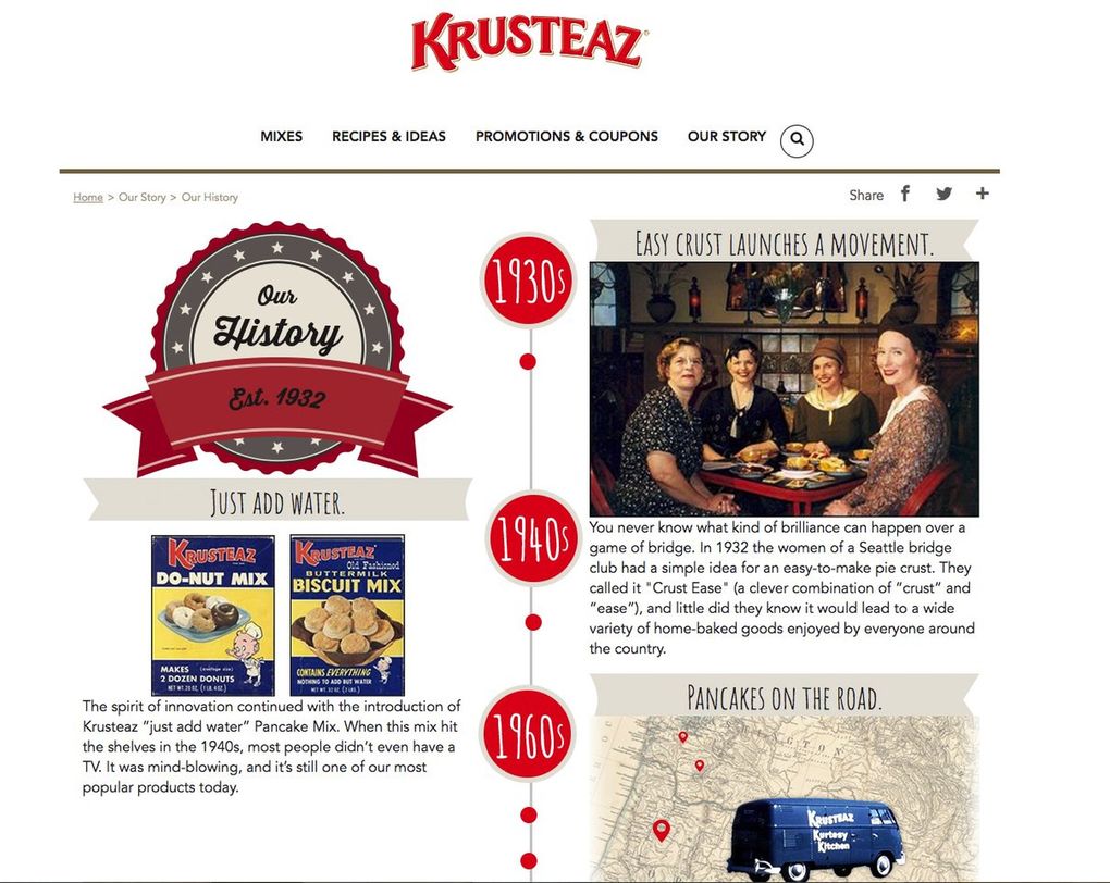Krusteaz website screen grab https://www.krusteaz.com/our-story/our-history (Krusteaz)