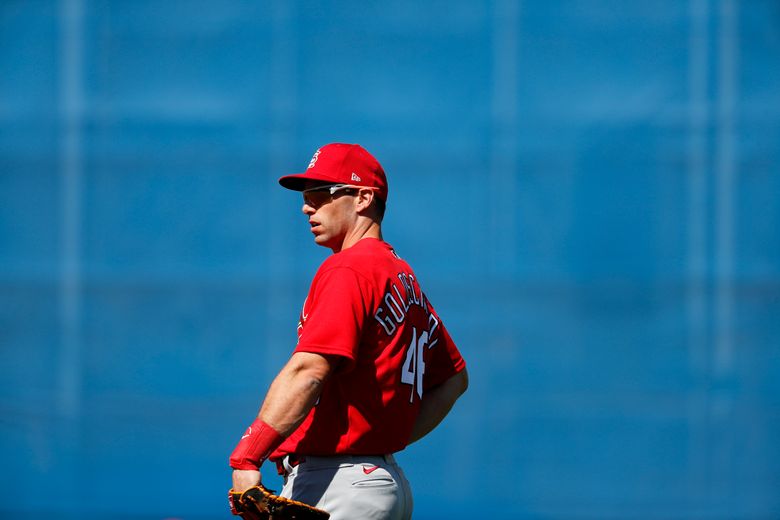 Cardinals slugger Goldschmidt slowed by sore right elbow | The Seattle Times