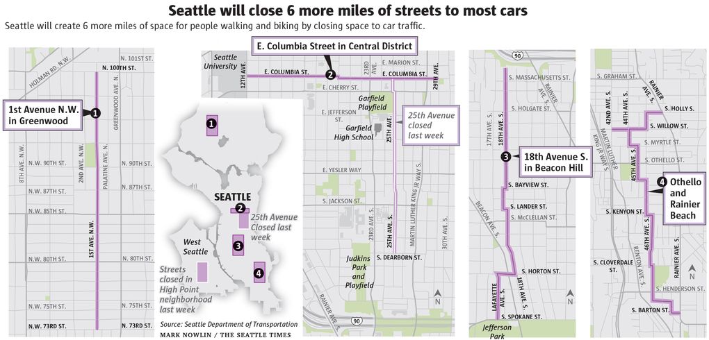 Seattle Will Close 6 More Miles Of Streets To Vehicle Traffic To