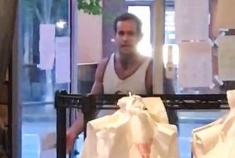 Seattle police released this image of a man believed to have made racist remarks toward employees at a Ballard restaurant on Saturday.  (Seattle Police Department)