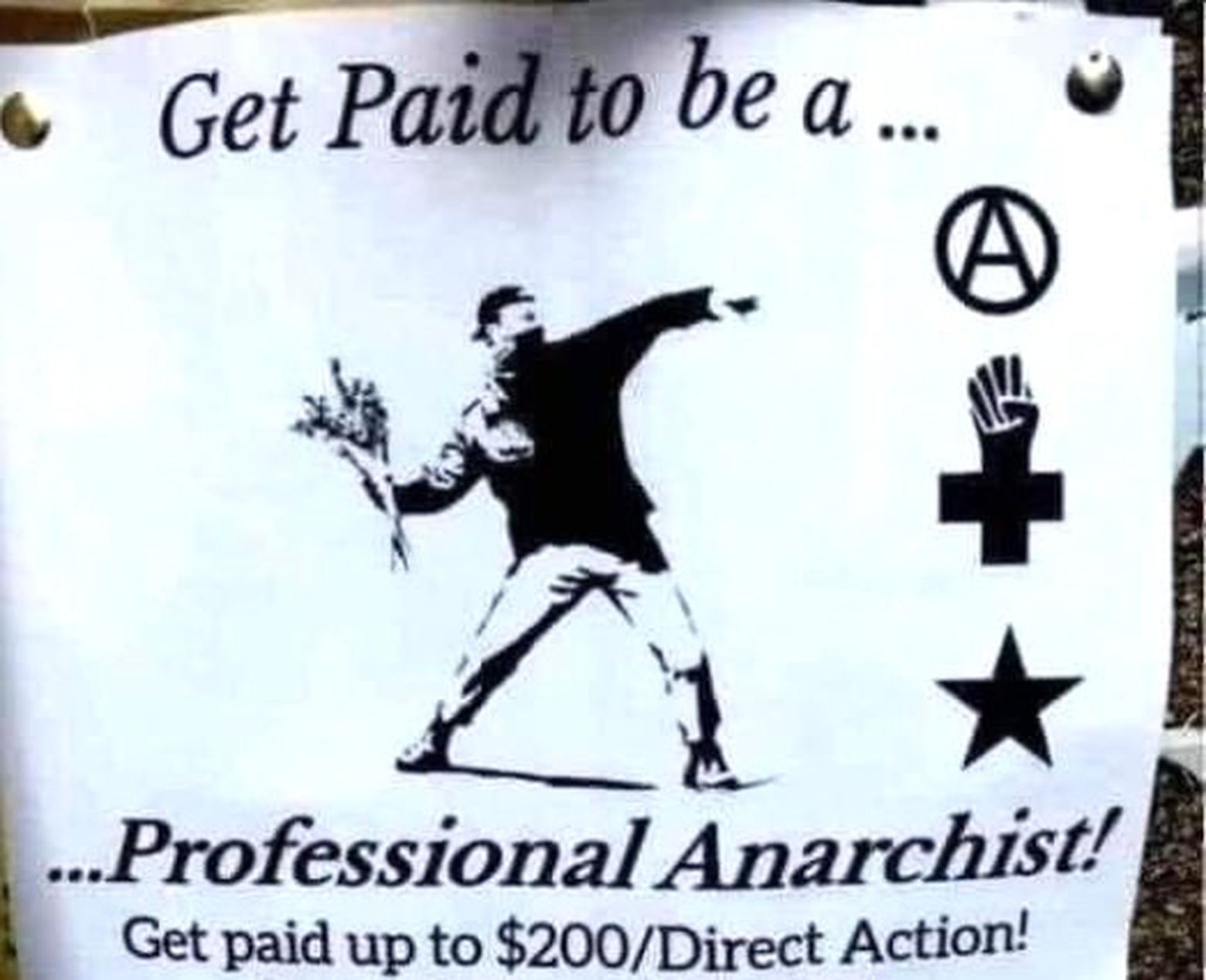 No, the Thurston County Democrats did not offer to pay anarchists ...