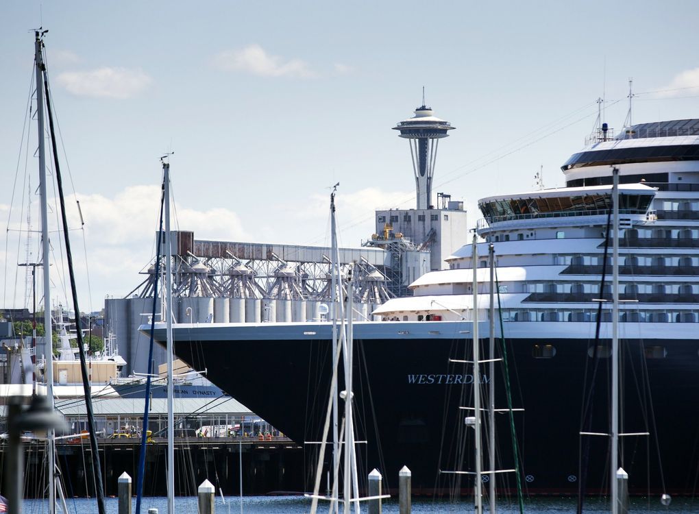 Holland America Line, whose ship, the Westerdam, is shown here in 2015, was one of several cruise companies that offered refunds for canceled cruises — but told people if they left their money with the company, they’d get a voucher for 125% of whatever they’d paid. (Lindsey Wasson / The Seattle Times)

