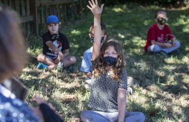 It’s an old-growth forest. It’s also home to a Washington school’s first foray into outdoor learning amid COVID-19.