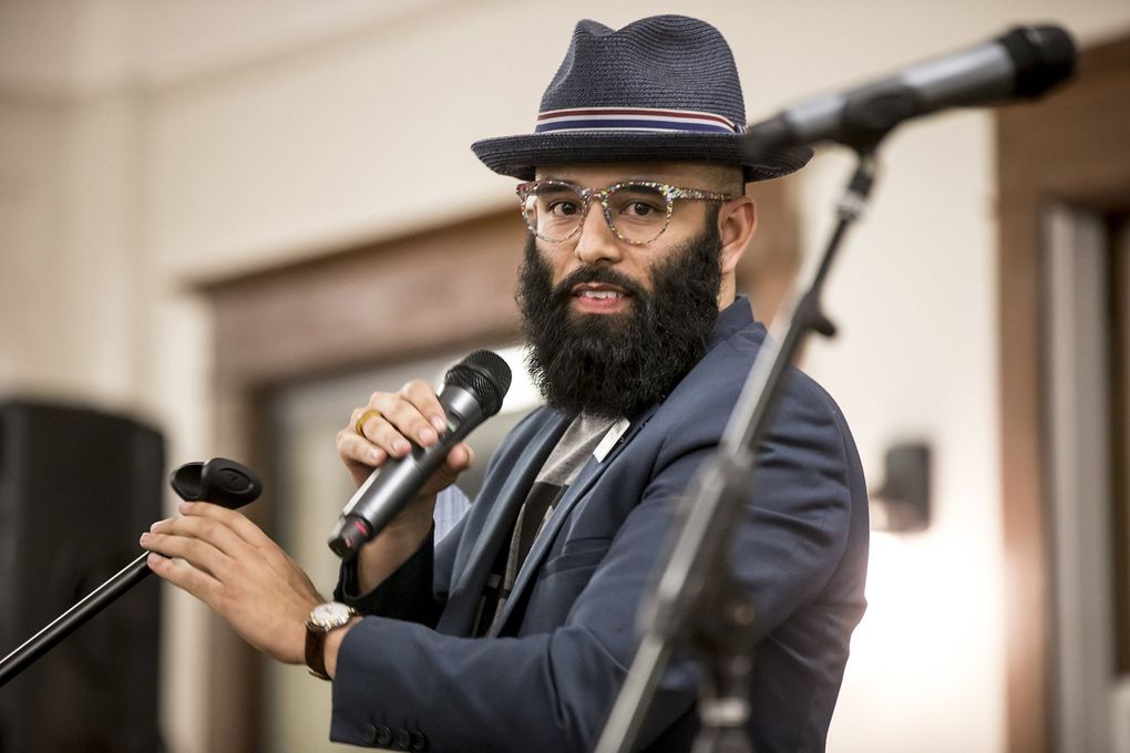 Seattle community organizer Edwin Guillermo Lindo, pictured in 2017, says recent directives on trainings  the Trump administration  considers “divisive” and “un-American” echoes the Red Scare.  (Bettina Hansen / The Seattle Times)