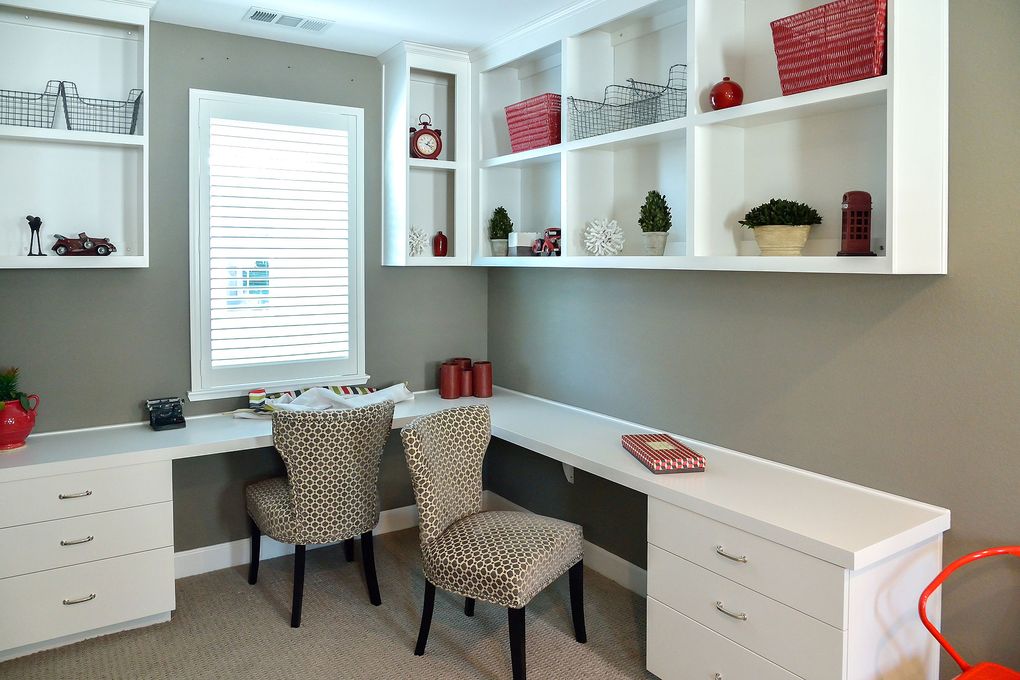 Built-in desks and cabinets can turn a corner of a room into a flexible work or school area. (Getty Images)