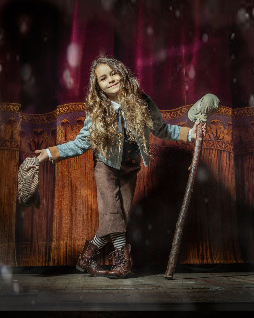 Piper Harden played Tiny Tim in ACT’s “A Christmas Carol” in 2019. She’s reprising her role this year in ACT’s radio-play-style production. (Rosemary DaiRoss)