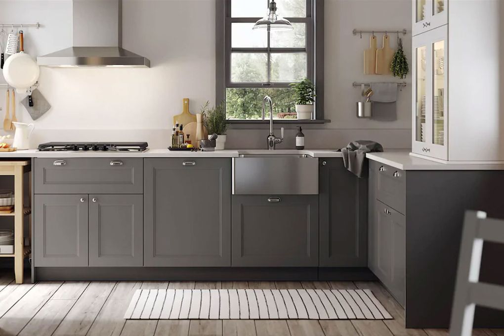 A popular way to save money on a kitchen remodel is to use pre-built cabinets like these from Ikea. (Courtesy of Ikea)