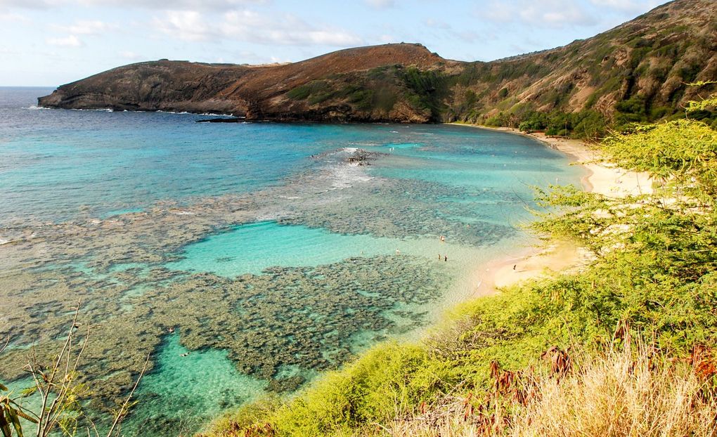 Oahu’s Hanauma Bay, pictured here in 2016, is one of many Hawaiian locales that has become blissfully quiet during the coronavirus pandemic. (Caleb Jones / The Associated Press) 