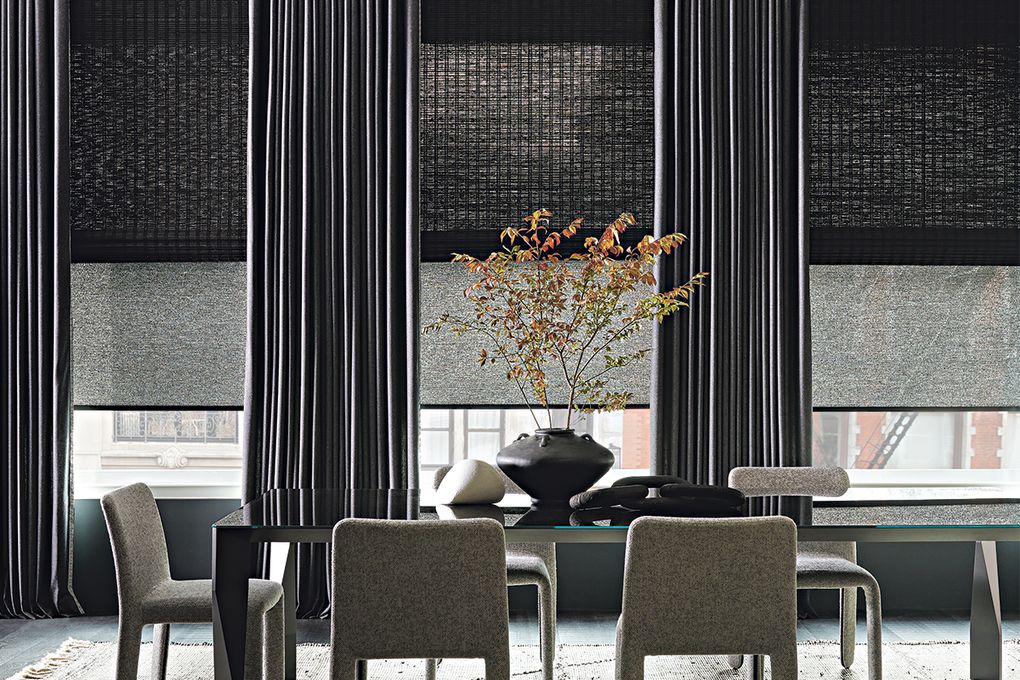 Adam Skalman, of the Shade Store, says draperies are a “luxurious and dramatic” choice that work well in rooms with large windows. (Courtesy of the Shade Store)