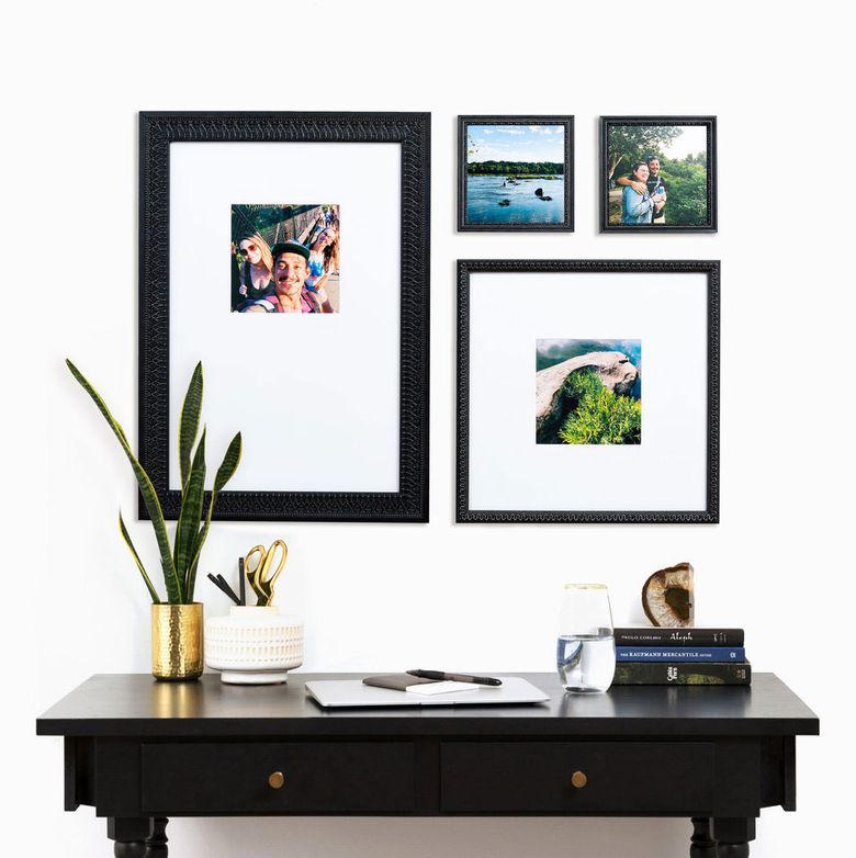 Remember what you care most about with sentimental photos or images of places you want to visit. (Courtesy of Framebridge)